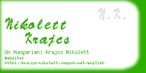 nikolett krajcs business card